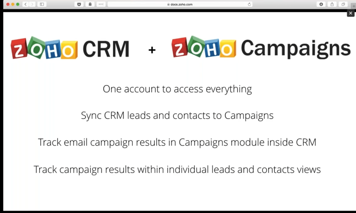 Zoho Campaigns Vs Zoho CRM Integration