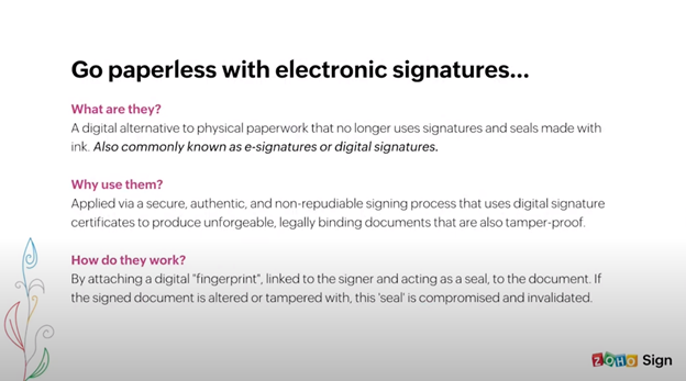 How to do easily a qualified electronic signatures with Zoho Sign?